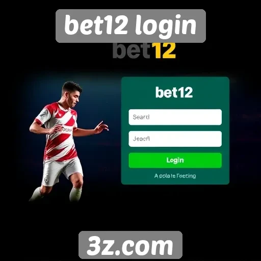 Interface do usuário do bet12 login